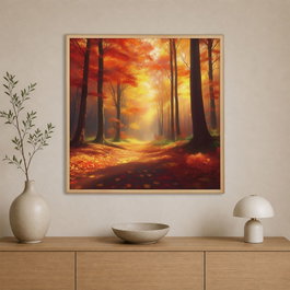 Wallity Pintura en Lienzo Decorativa Enmarcada Multicolor 60 x 60 cm